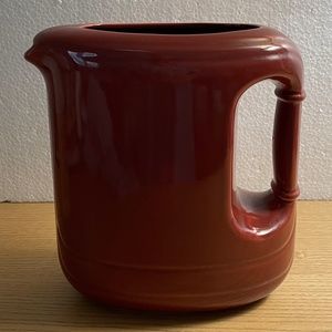 Vintage Essex Collection Pitcher Maroon Fiesta Lines Mid Century Modern 1950s